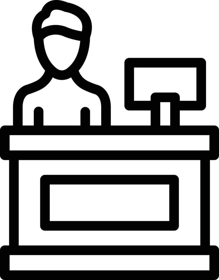Check in desk Vector Icon Design Illustration 7603287 Vector Art at