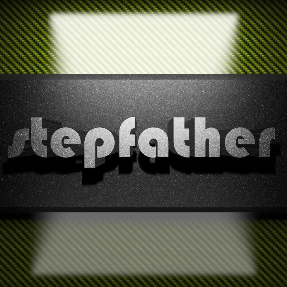 stepfather word of iron on carbon photo