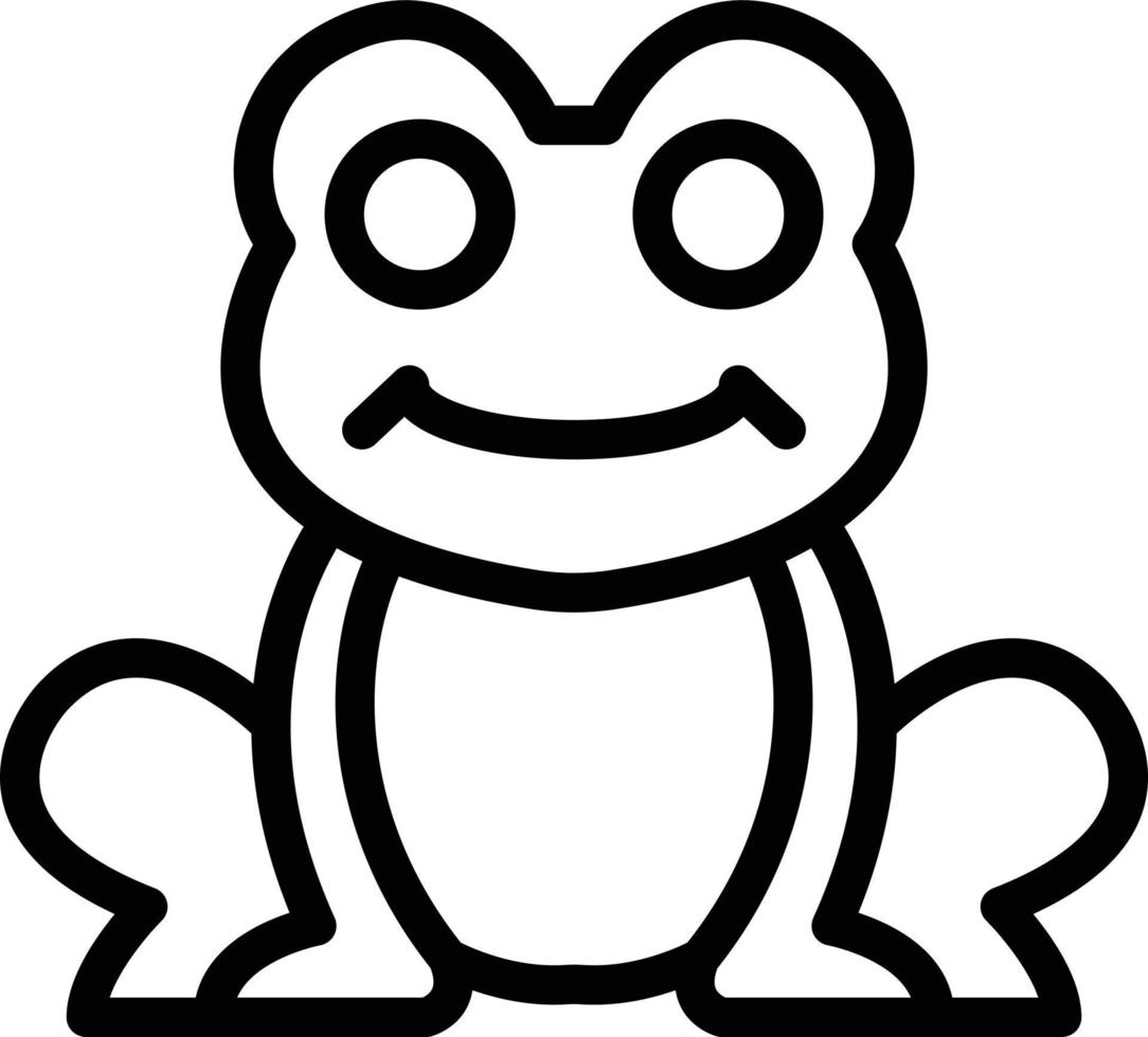 ilustración de diseño de icono de vector de rana