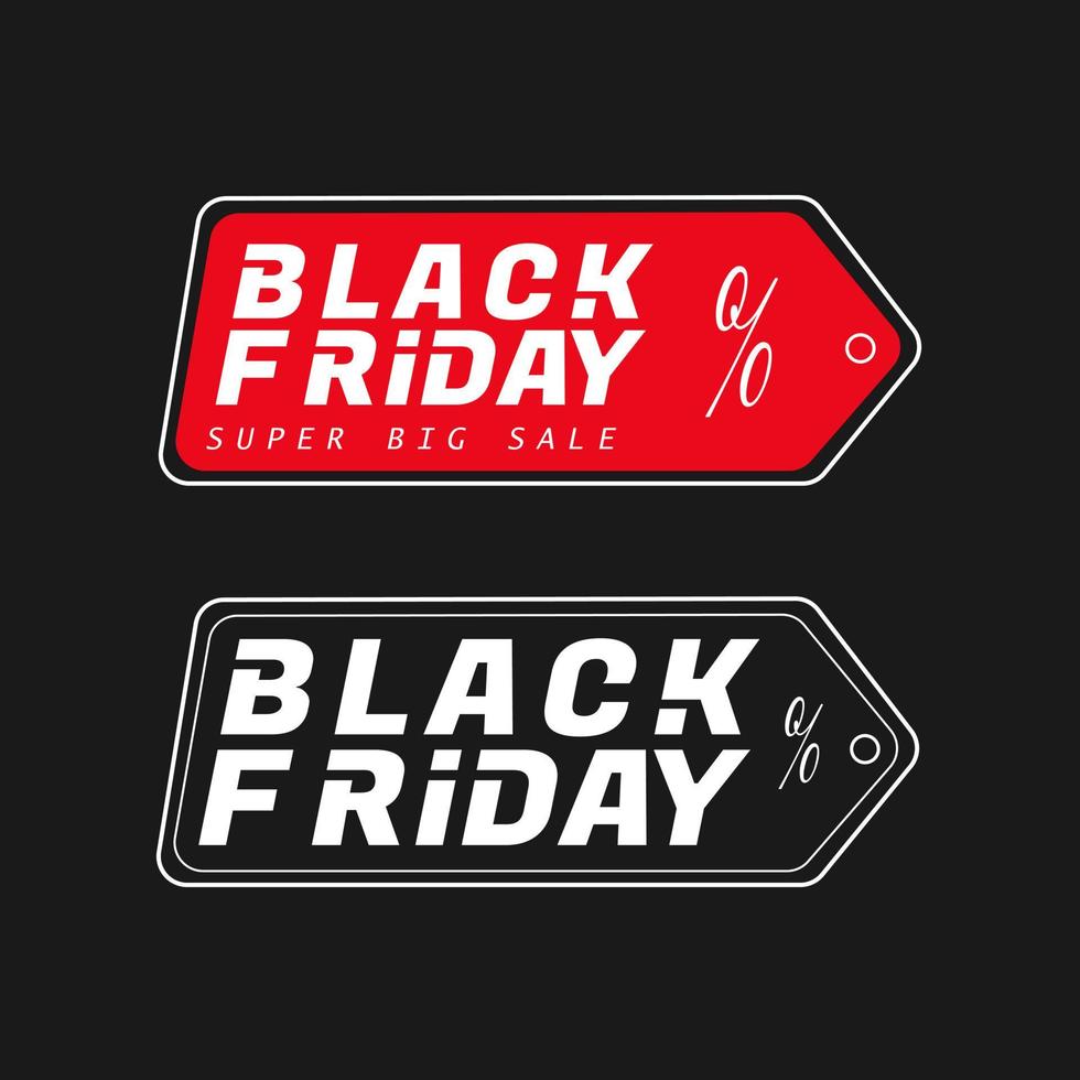 logotipo de plantilla de viernes negro, etiqueta de etiqueta de promoción de venta de descuento de viernes negro vector