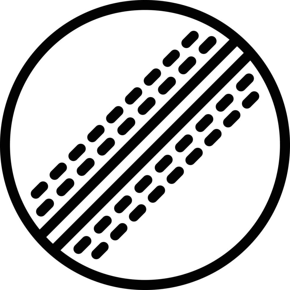 ilustración de diseño de icono de vector de bola de cricket