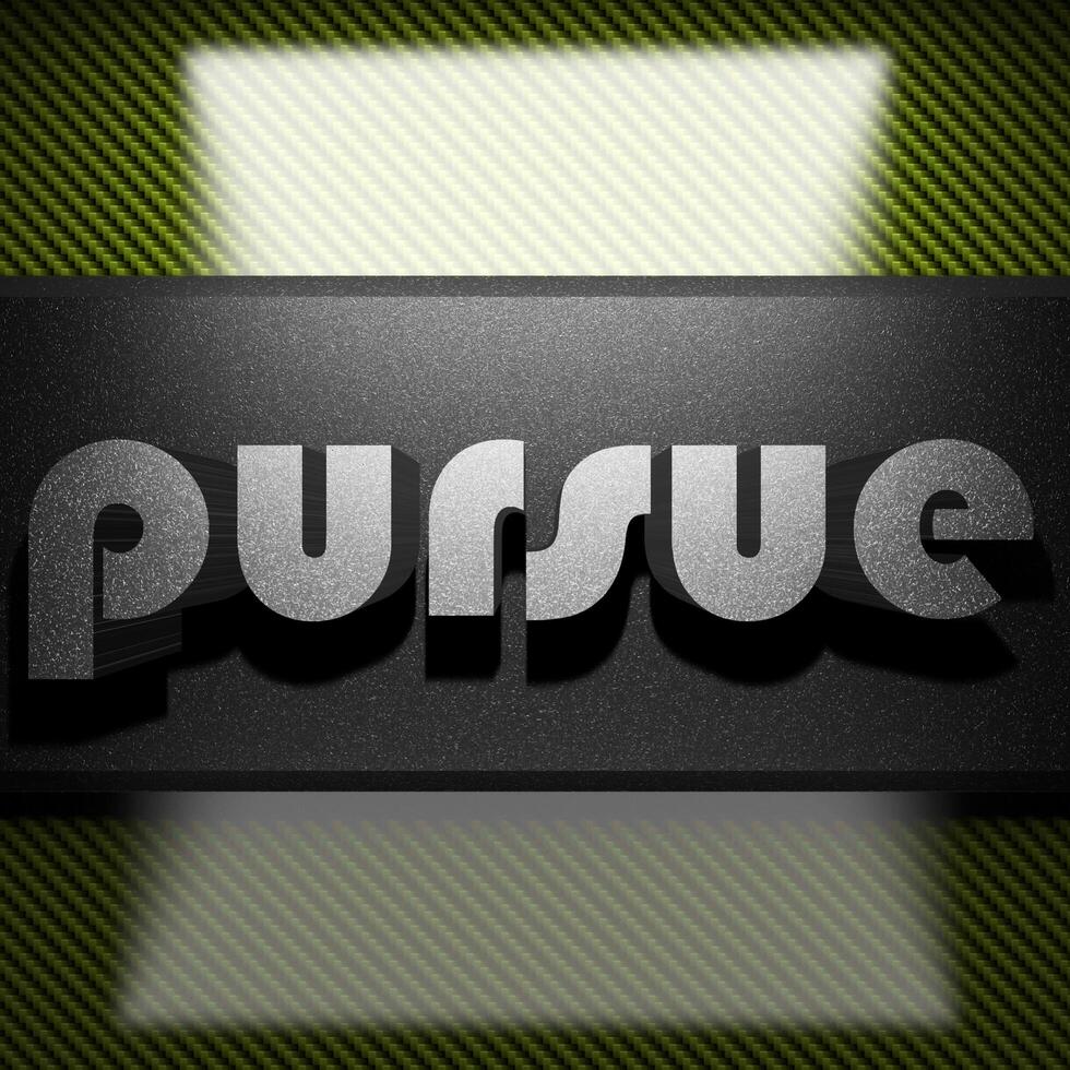 pursue word of iron on carbon 7604773 Stock Photo at Vecteezy