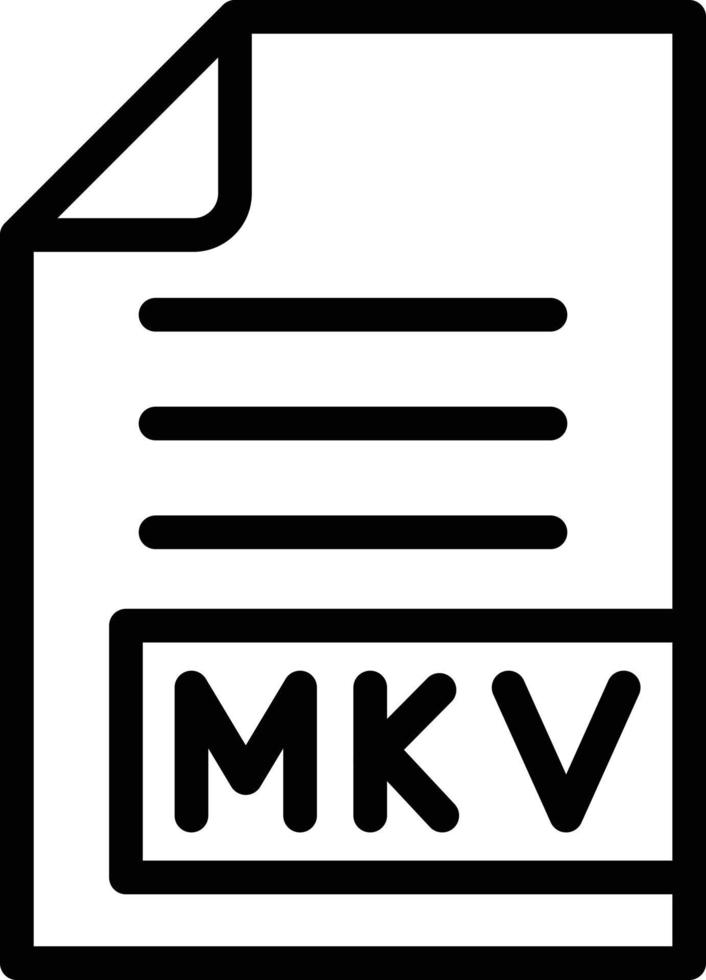 ilustración de diseño de icono de vector mkv