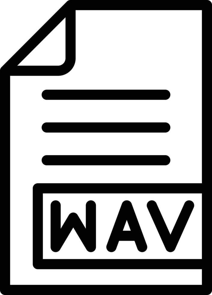 ilustración de diseño de icono de vector wav