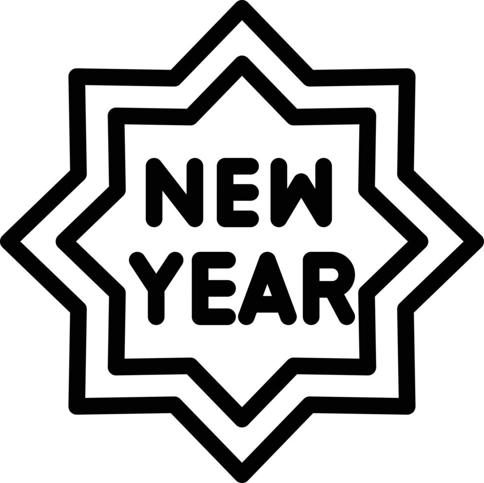 New Year Vector Icon Design Illustration