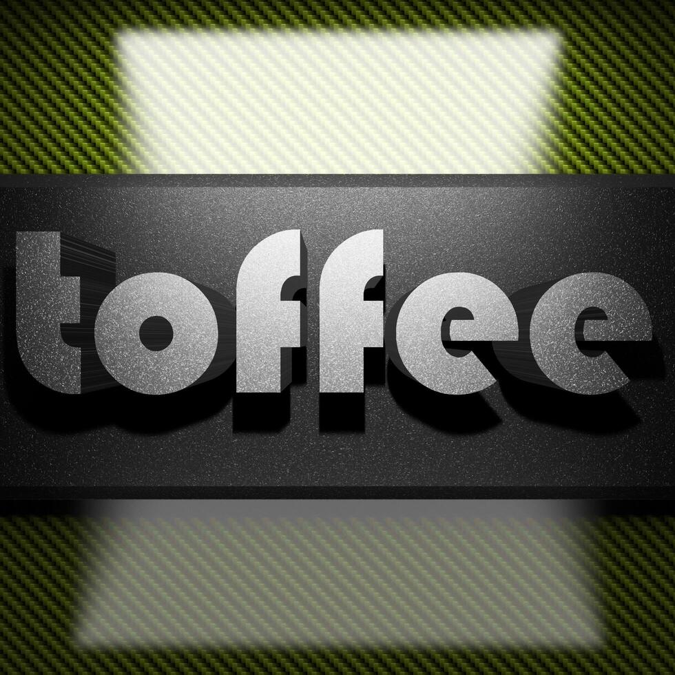 toffee word of iron on carbon 7605455 Stock Photo at Vecteezy