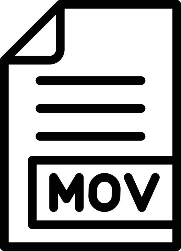 MOV Vector Icon Design Illustration