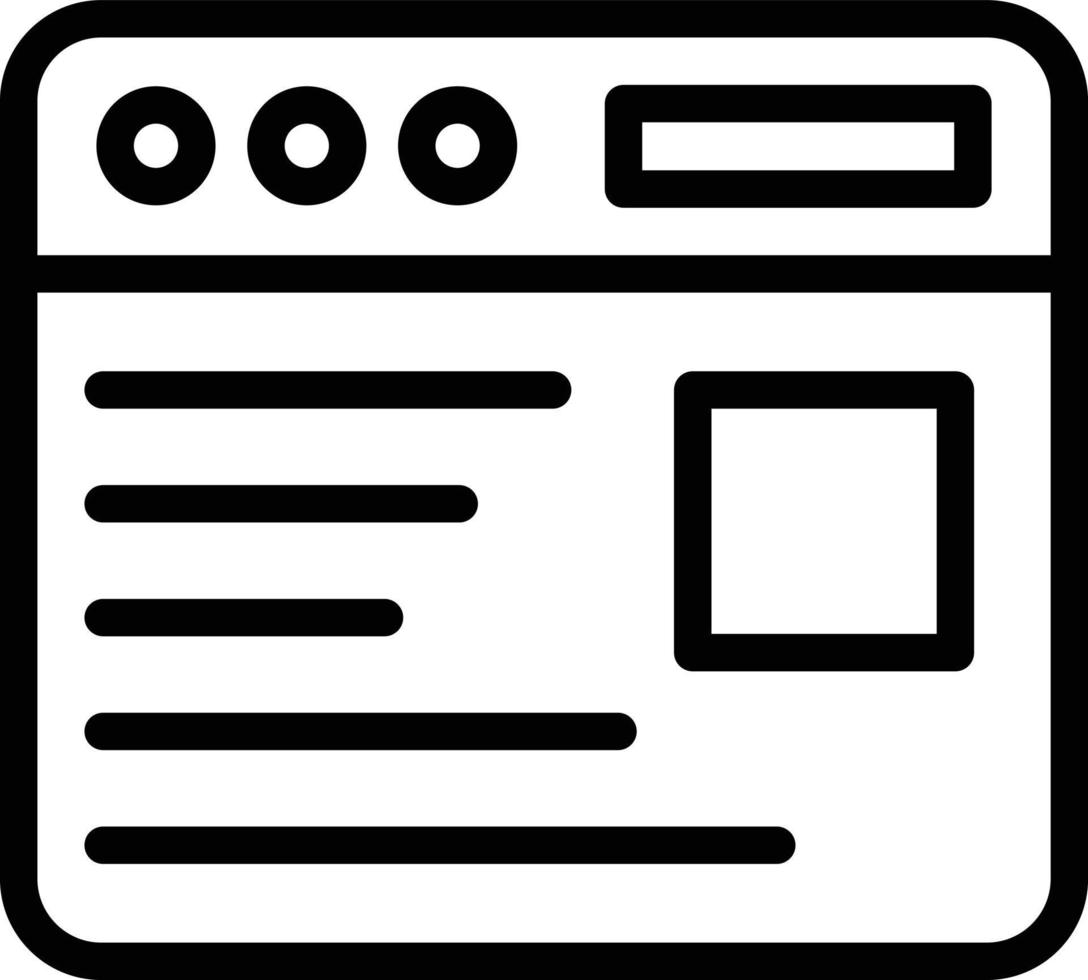 icono de vector de contenido del sitio web