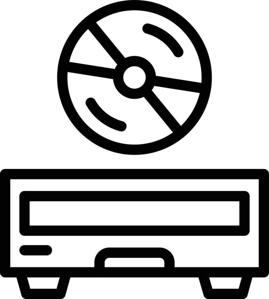 Ilustración de diseño de icono de vector de cd rom