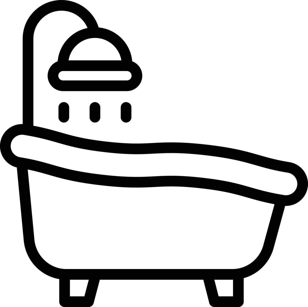 Ilustración de diseño de icono de vector de bañera de baño