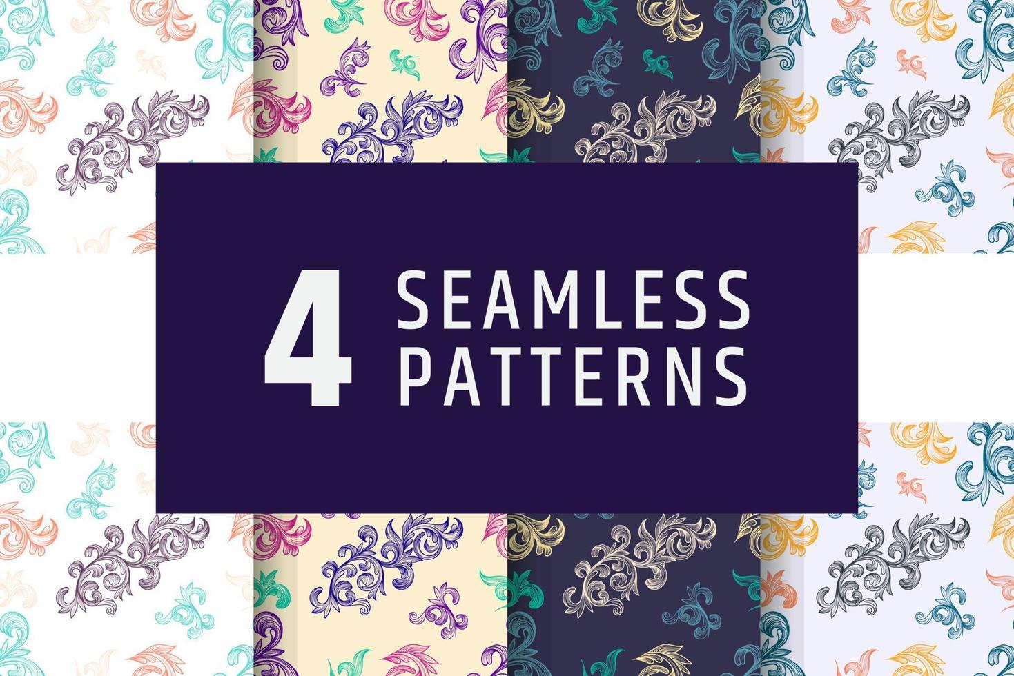 Seamless patterns with Retro elements. Perfect for decorating textiles, branding, and more vector