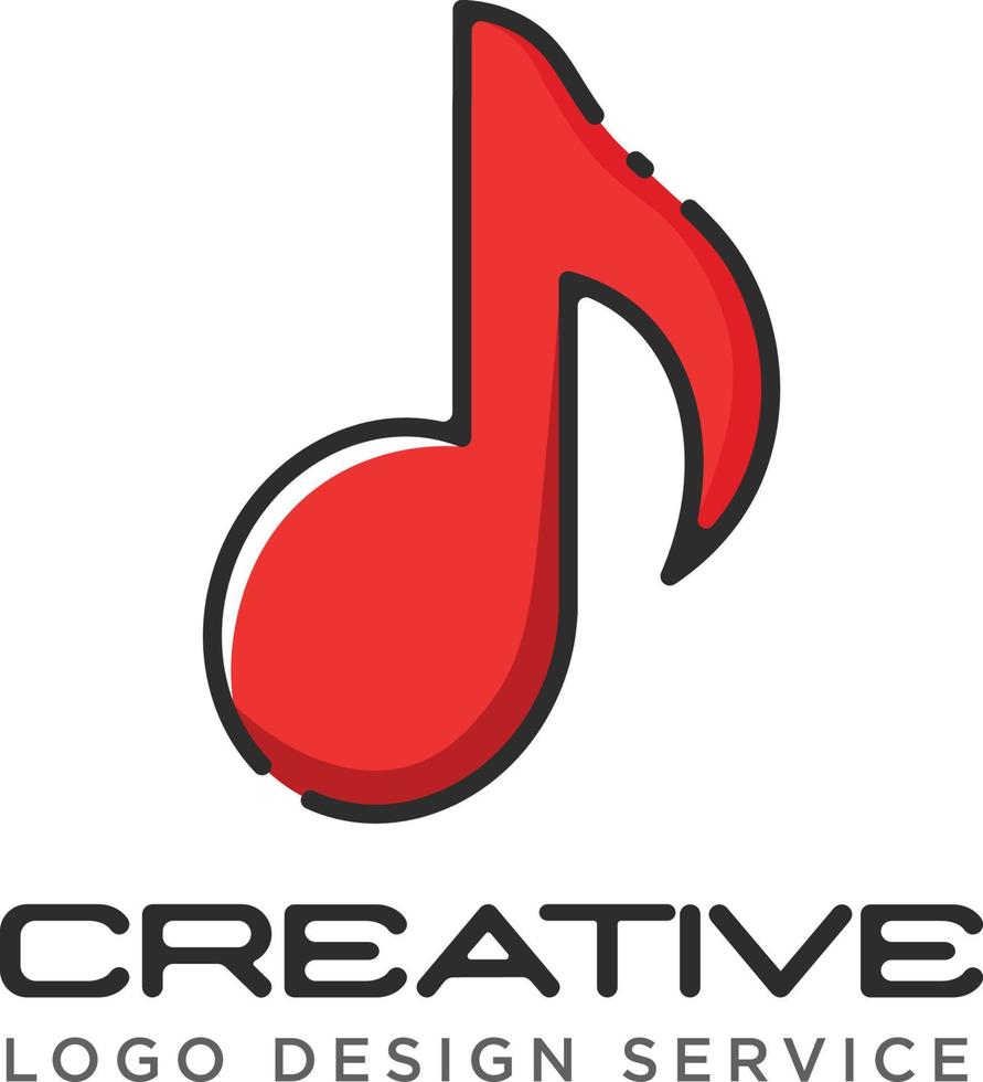 Abstract Music logo vector