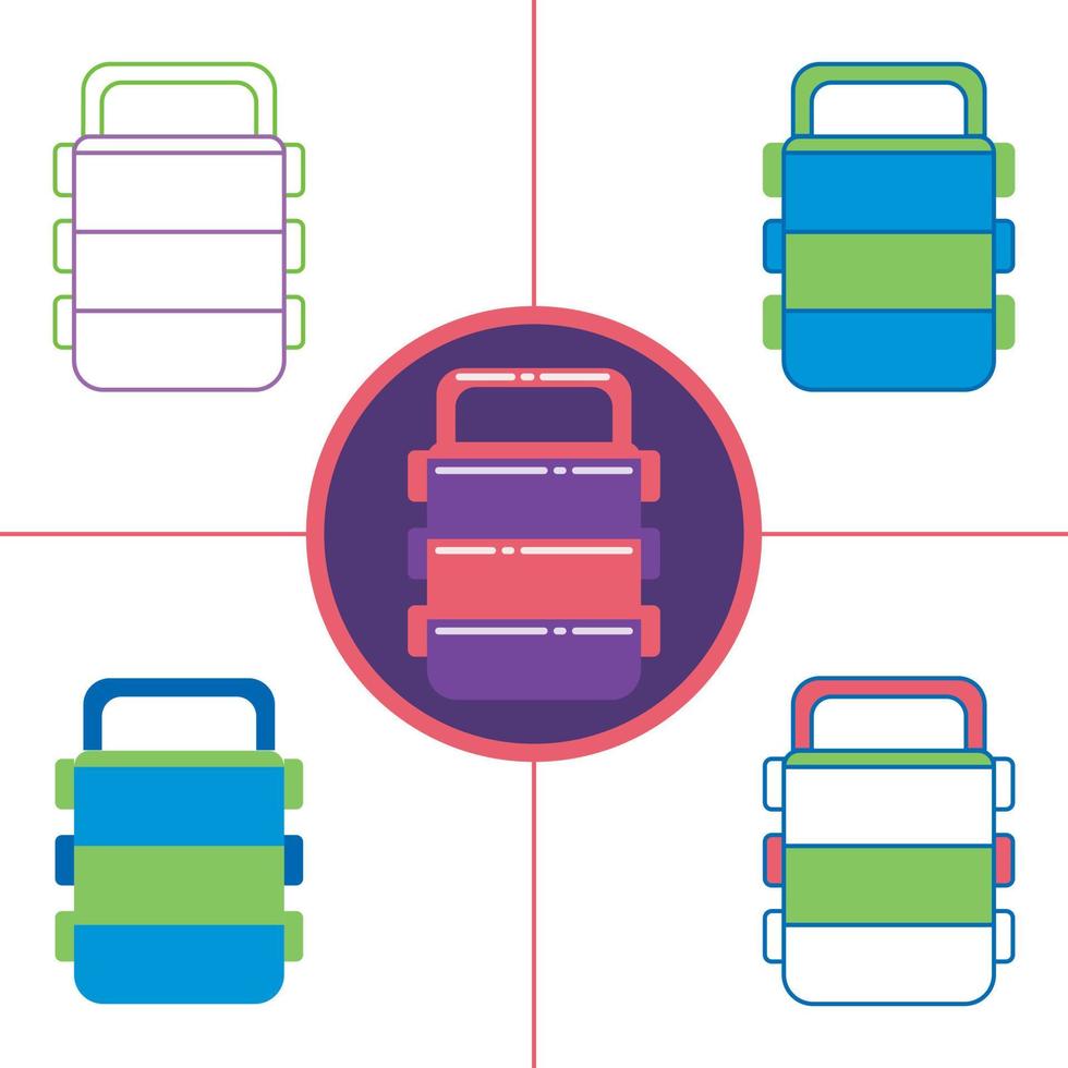 lonchera en estilo de diseño plano vector