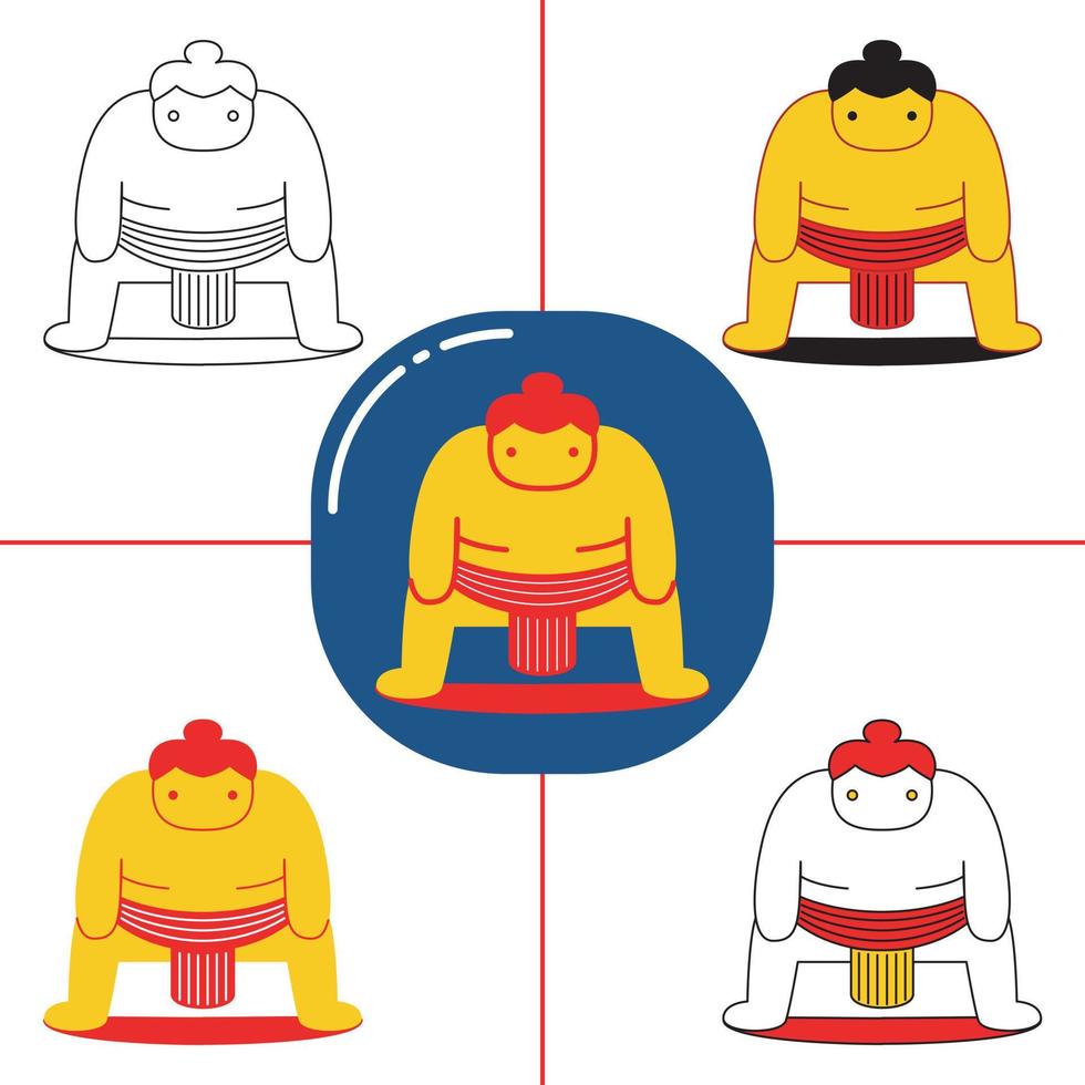 Sumo in flat design style vector