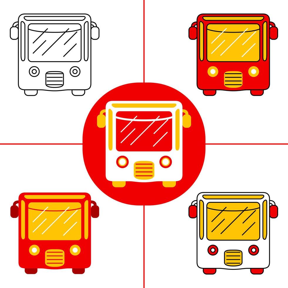 recorrido en autobús por tokio en estilo de diseño plano vector