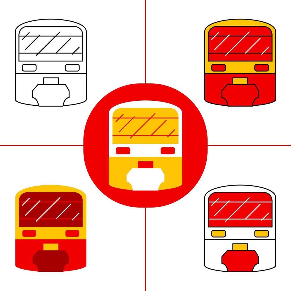 monorriel de tokio en estilo de diseño plano vector