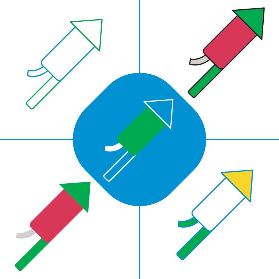 firecrackers in flat design style vector