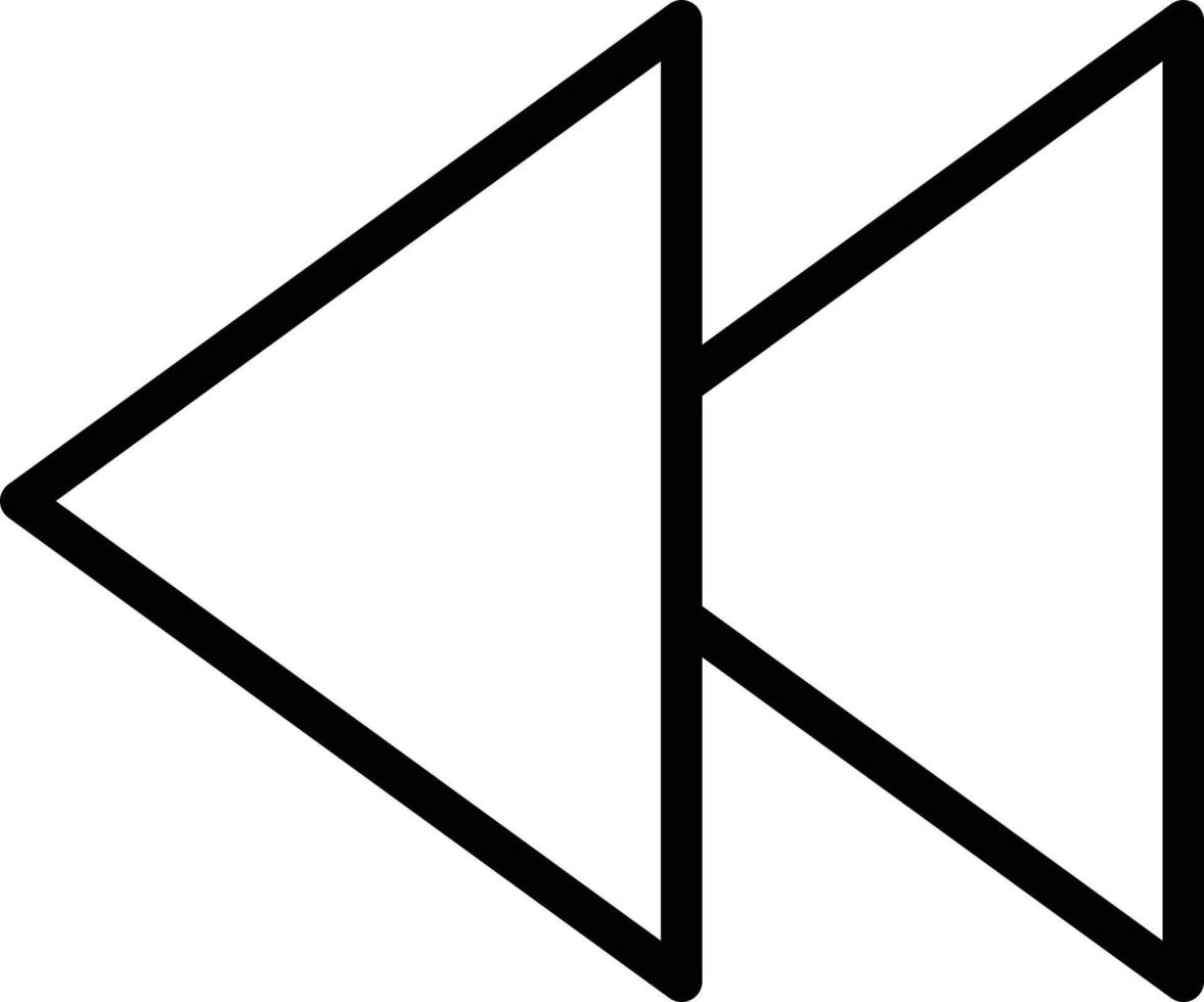 Backward Vector Icon Design Illustration
