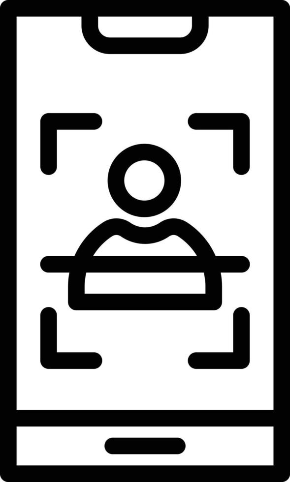 Face Scan Vector Icon Design Illustration