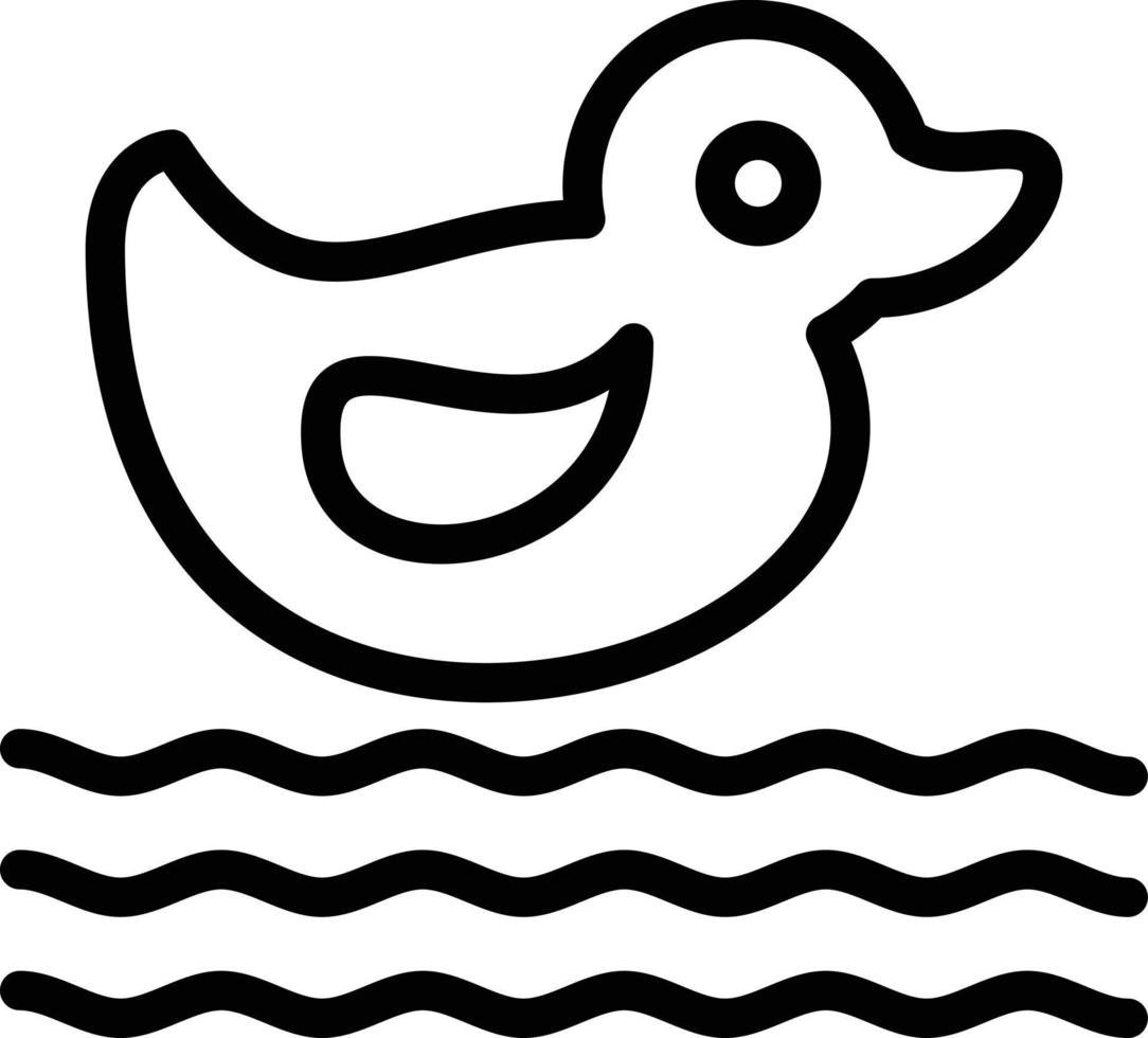 ilustración de diseño de icono de vector de pato de plástico