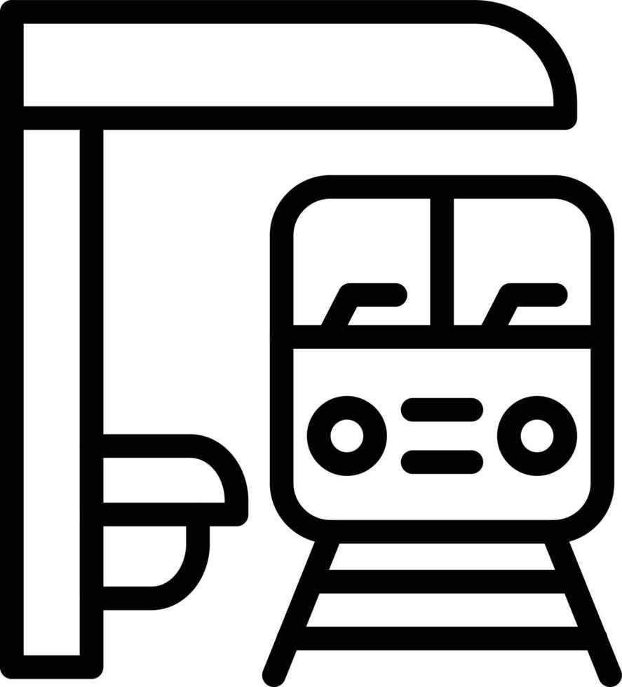 ilustración de diseño de icono de vector de plataforma de tren