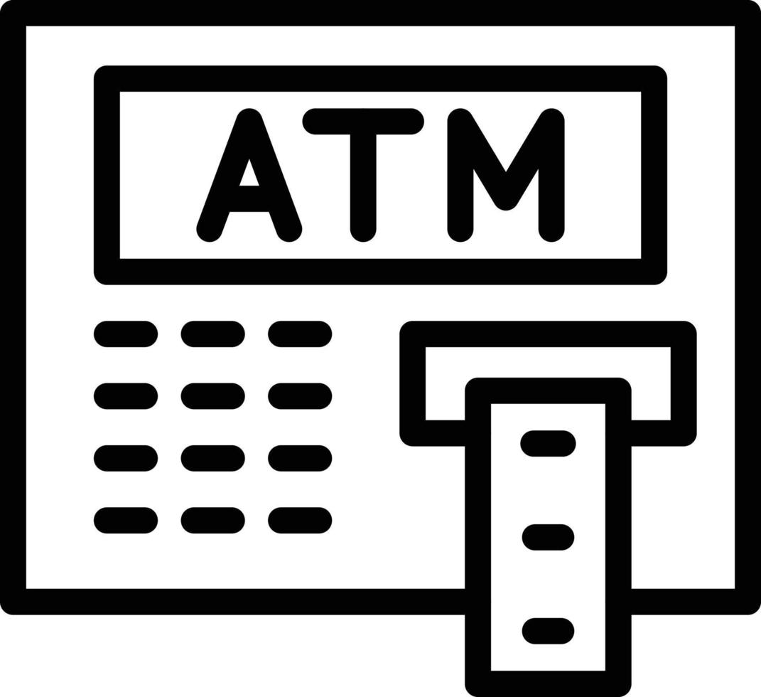 ilustración de diseño de icono de vector de máquina atm