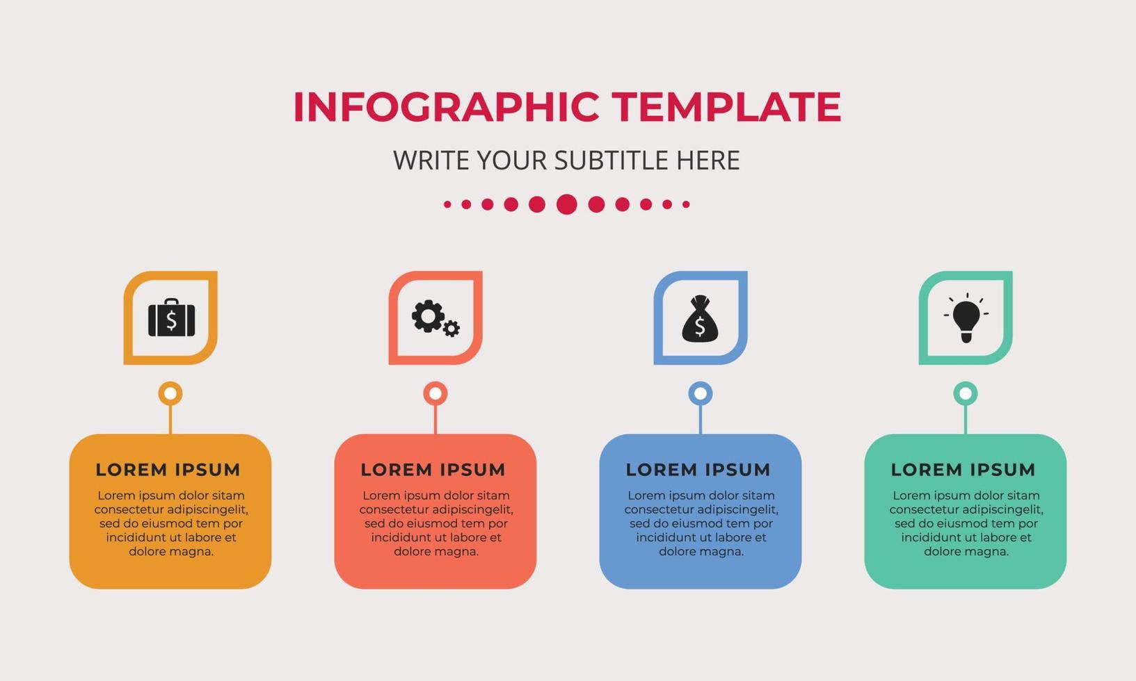 plantilla infográfica colorida moderna vector