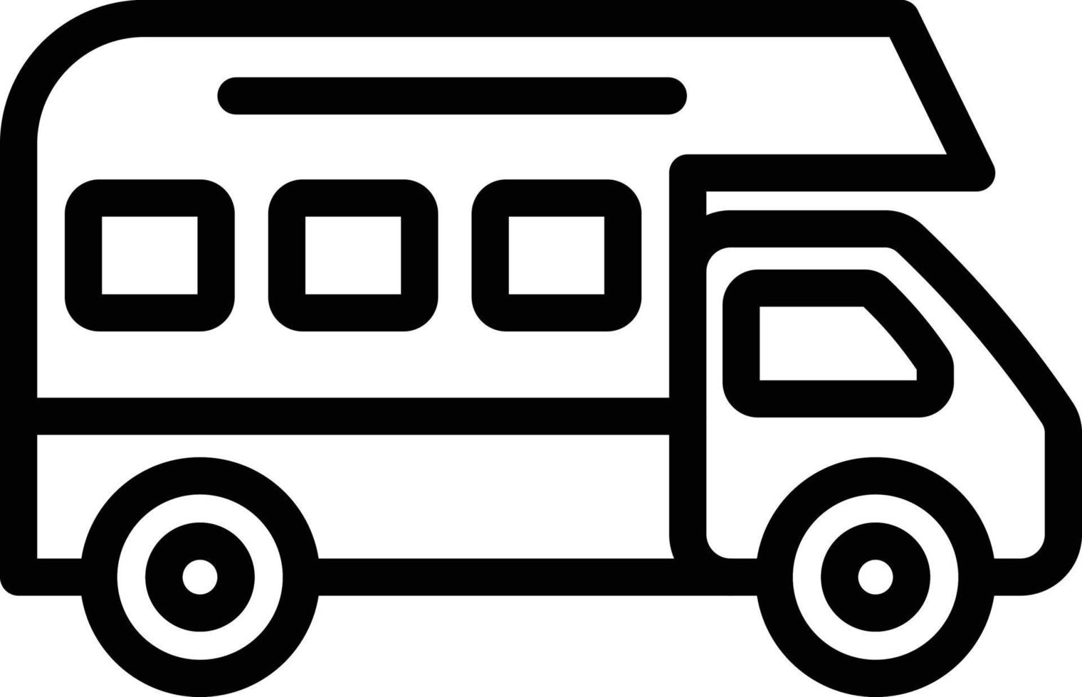 Camper van Vector Icon Design Illustration