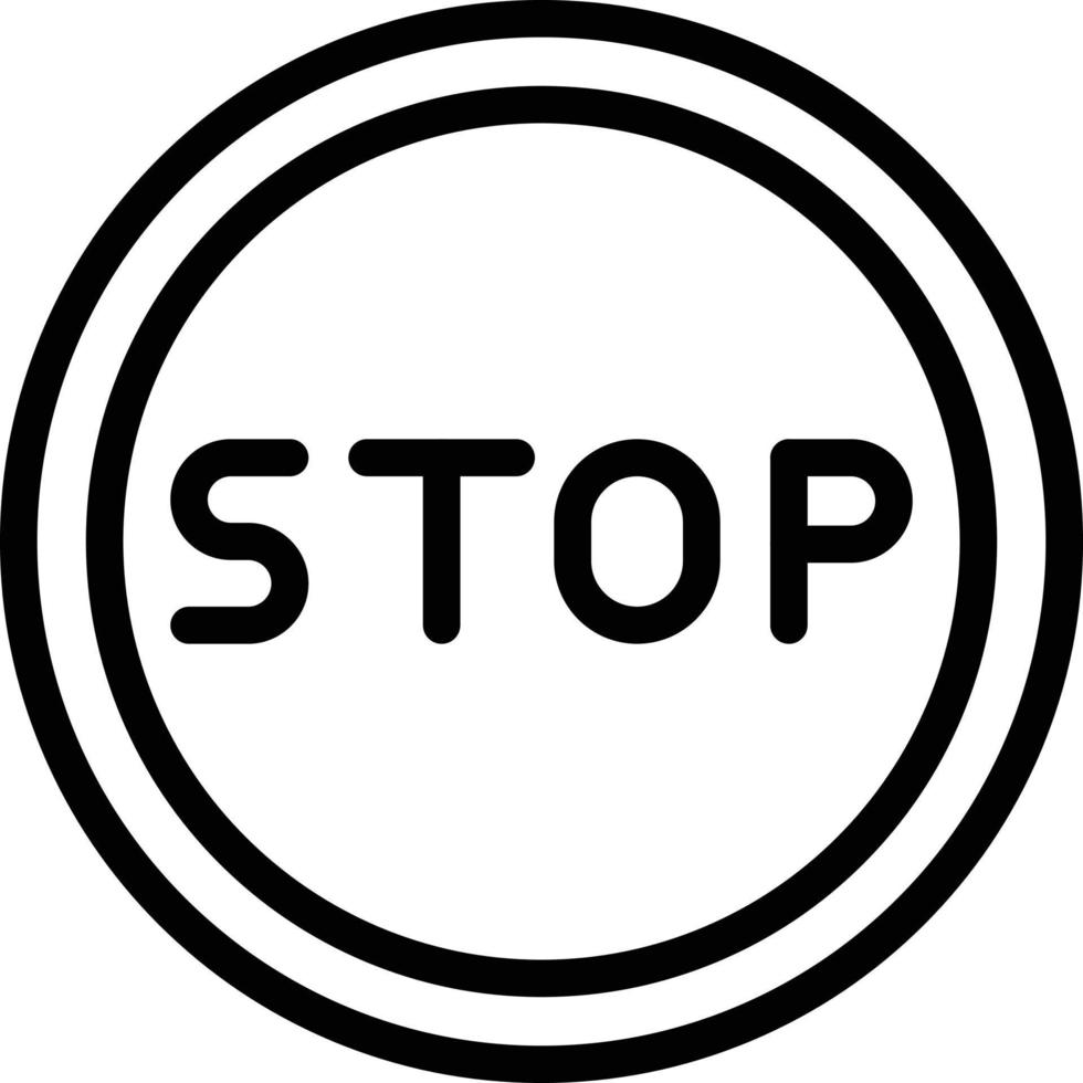 Stop Vector Icon Design Illustration