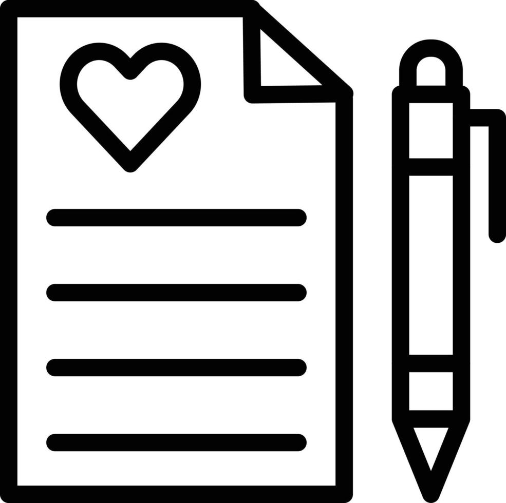 Wedding contract Vector Icon