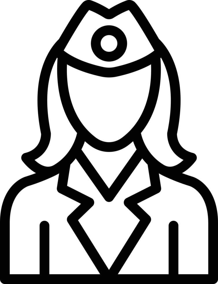 Flight attendant Vector Icon Design Illustration
