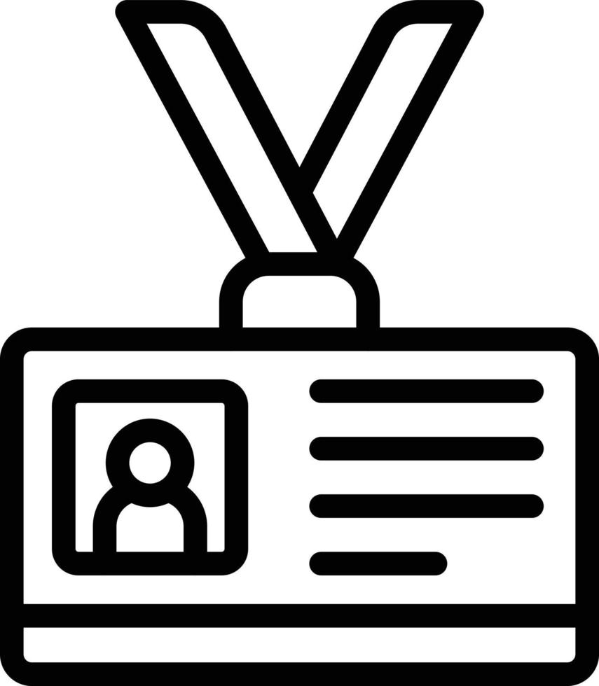 Ilustración de diseño de icono de vector de tarjeta de identificación