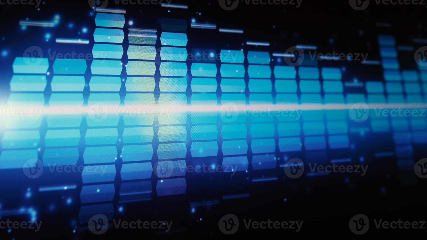 Sound equalizer. Wave pattern of music sounds element on monitor screen