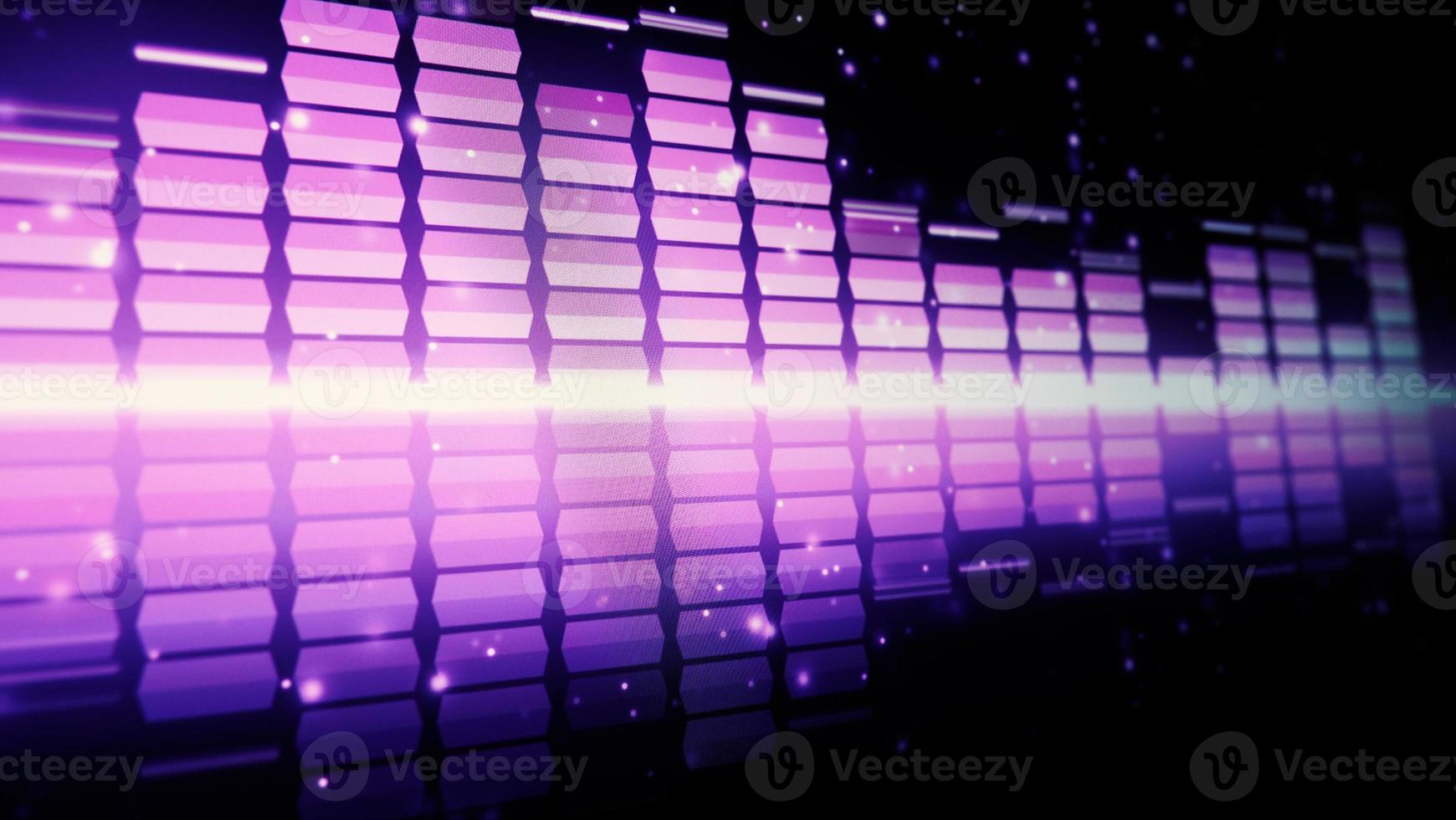 Sound equalizer. Wave pattern of music sounds element on monitor screen. photo