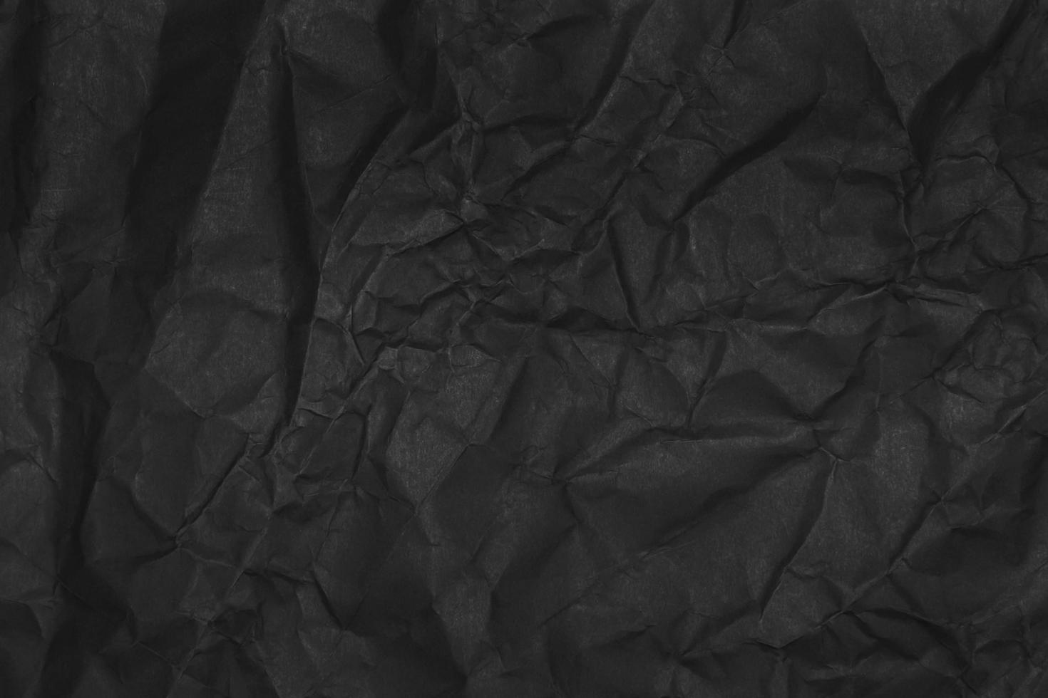 black crumpled paper texture as background photo