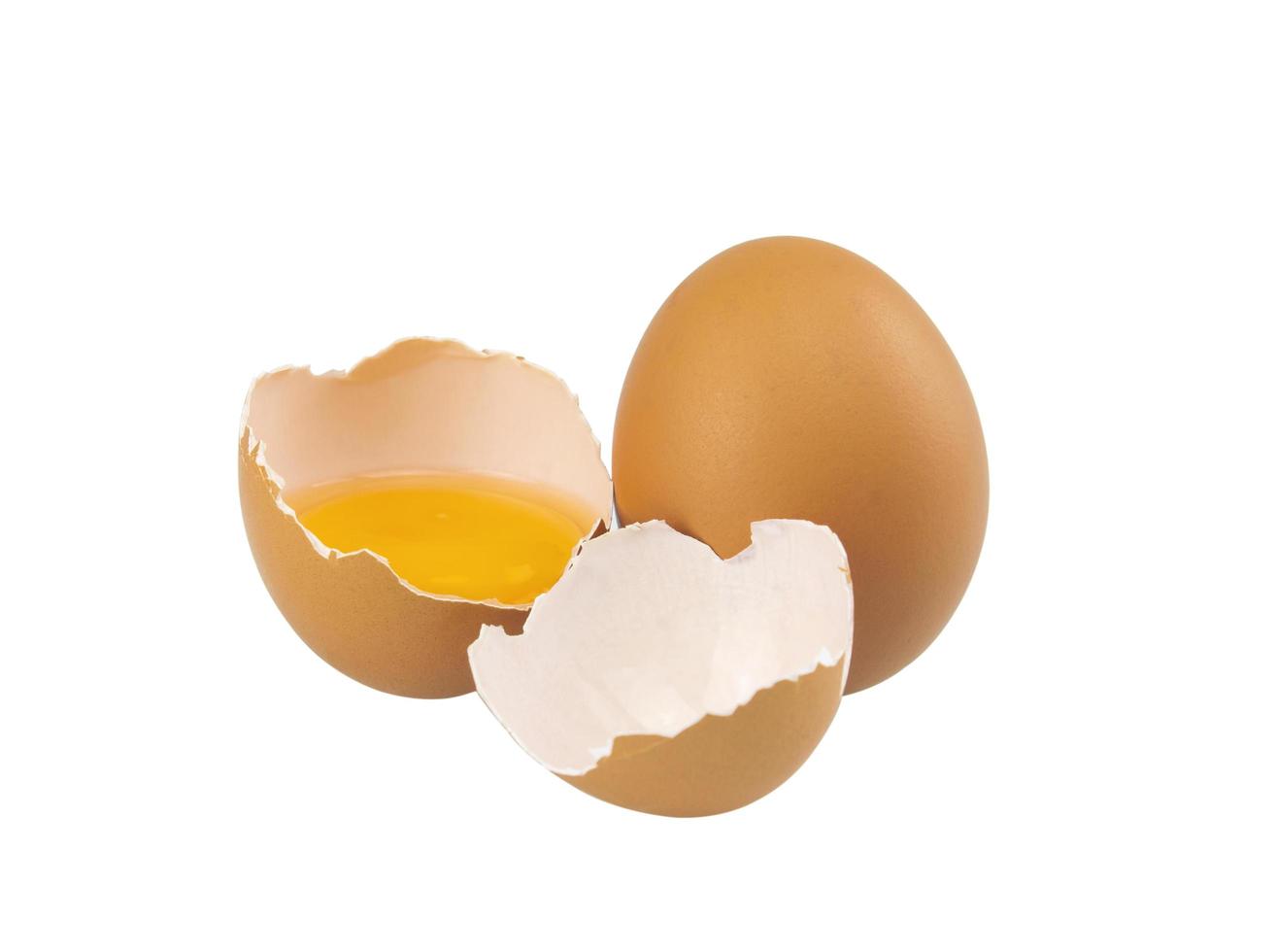 Eggs isolated on white background with clipping path photo