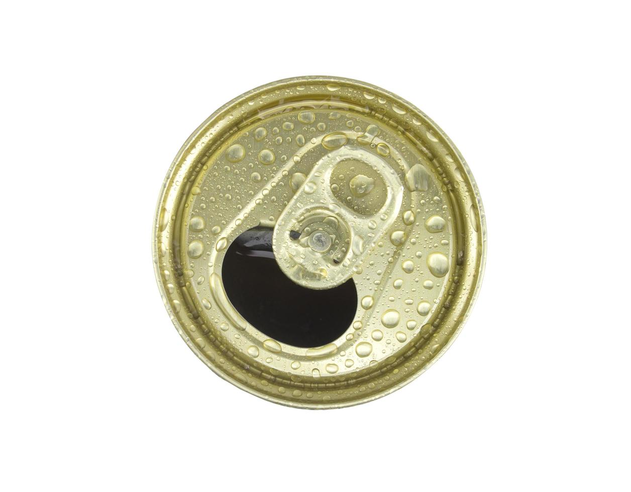 Aluminum cans top view isolated on white background.Clipping path photo