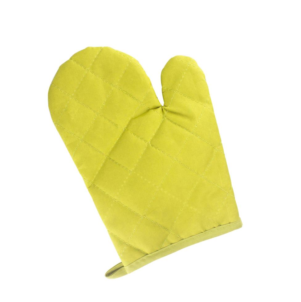 Heat Resistant Gloves isolated on white background.Top view. photo