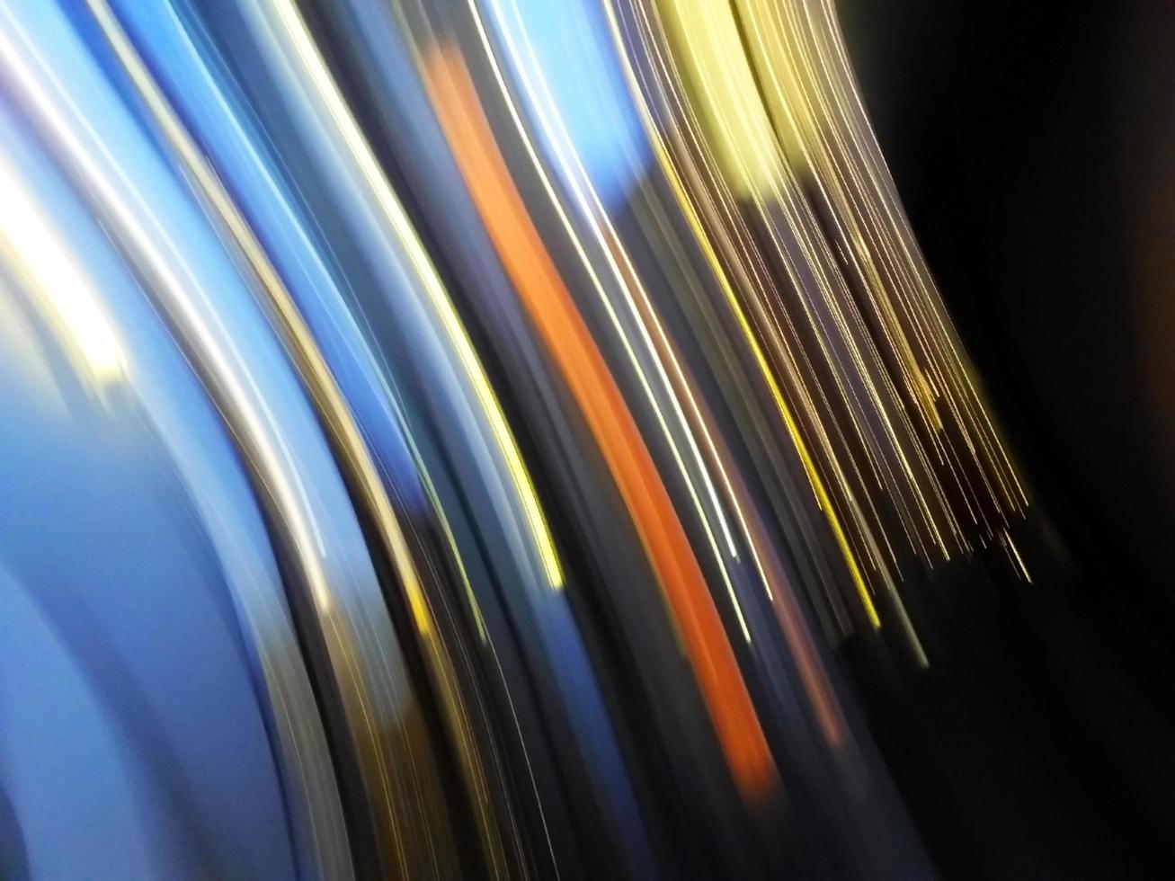 Long Exposure Lights painting with dark background photo