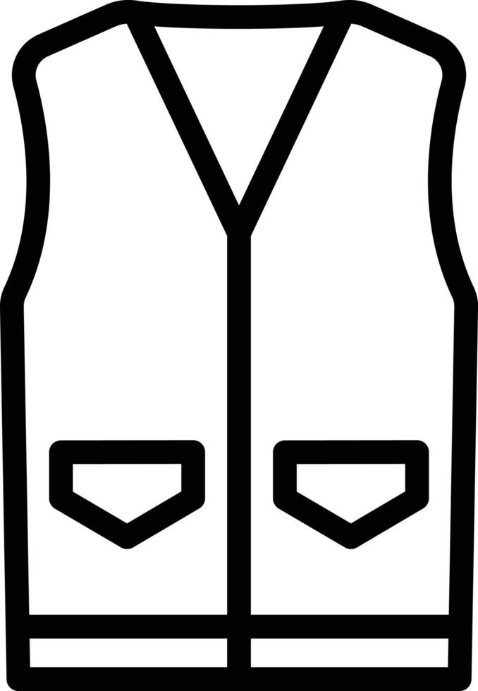 Ilustración de diseño de icono de vector de chaleco