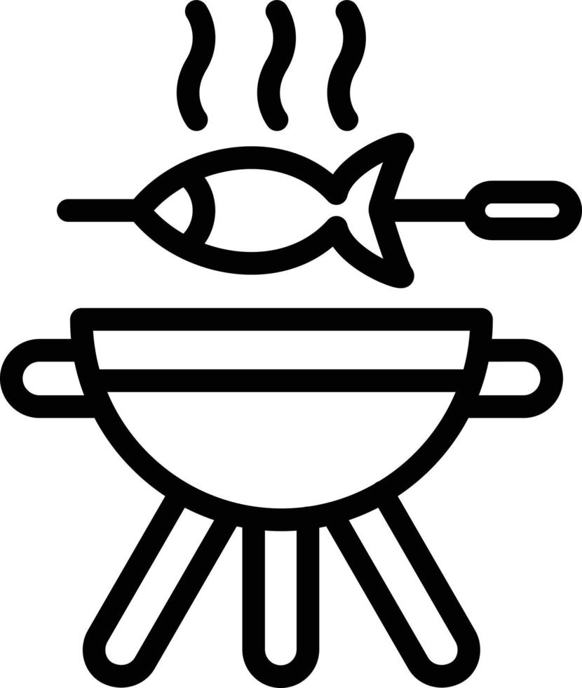 ilustración de diseño de icono de vector de barbacoa