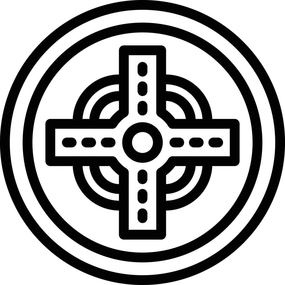 Road intersection Vector Icon Design Illustration