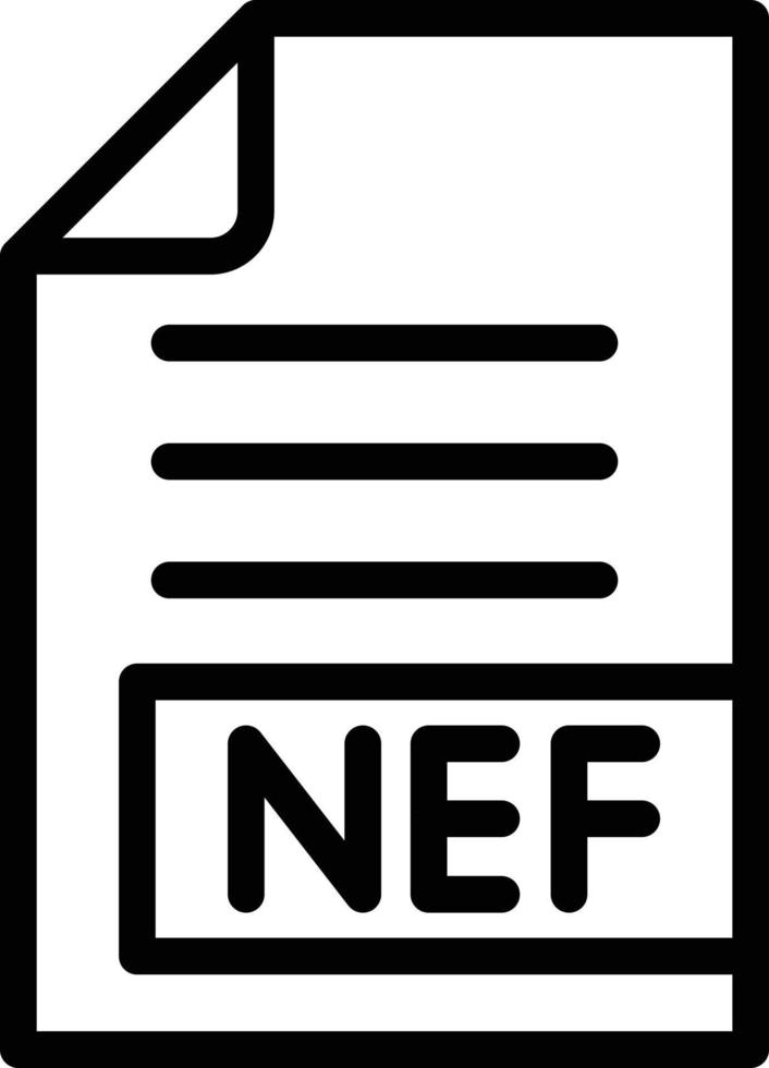NEF Vector Icon Design Illustration