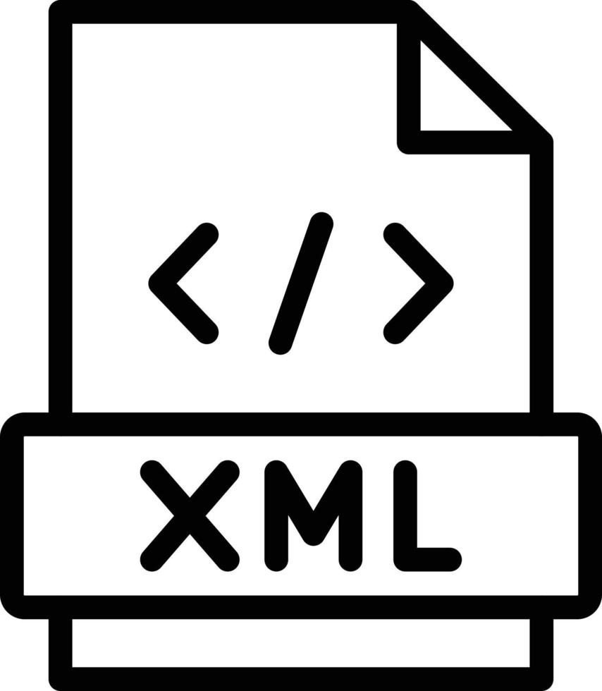 Ilustración de diseño de icono de vector xml