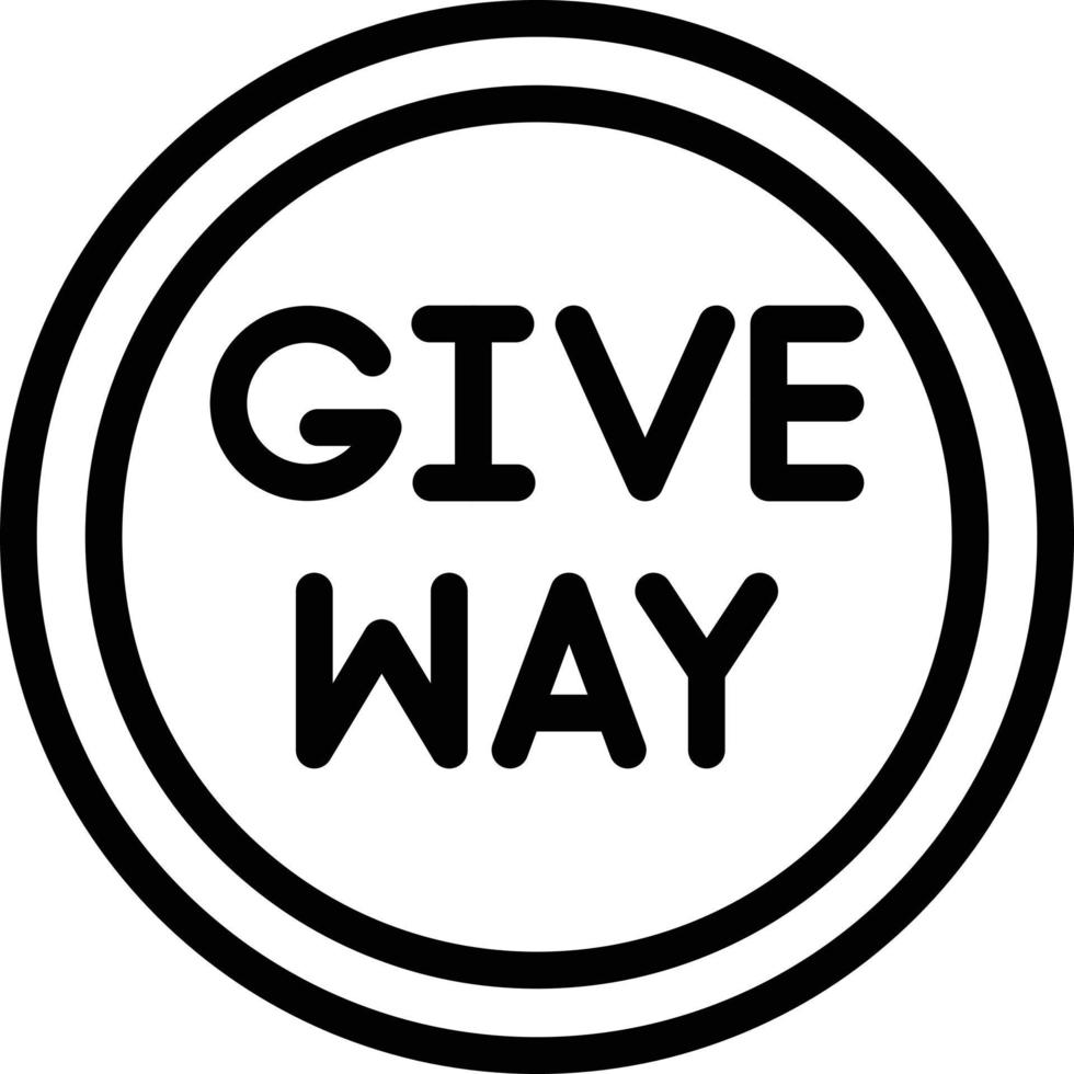 Give way Vector Icon Design Illustration