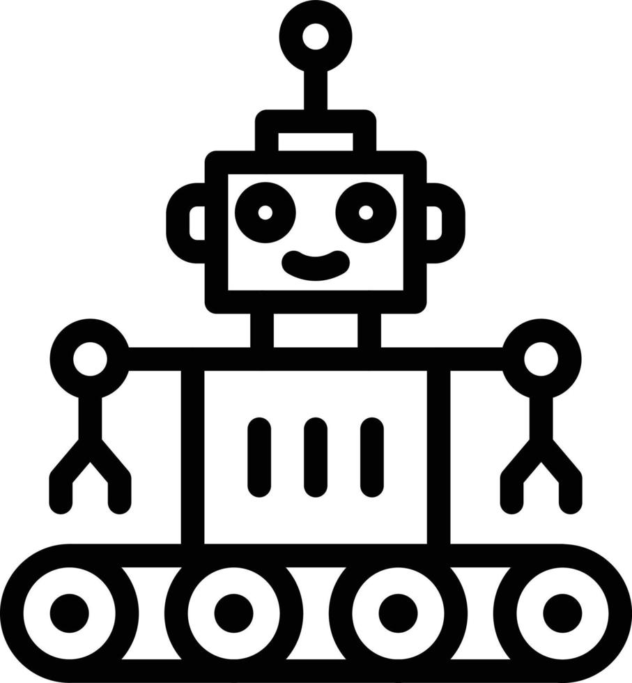 Ilustración de diseño de icono de vector de robot