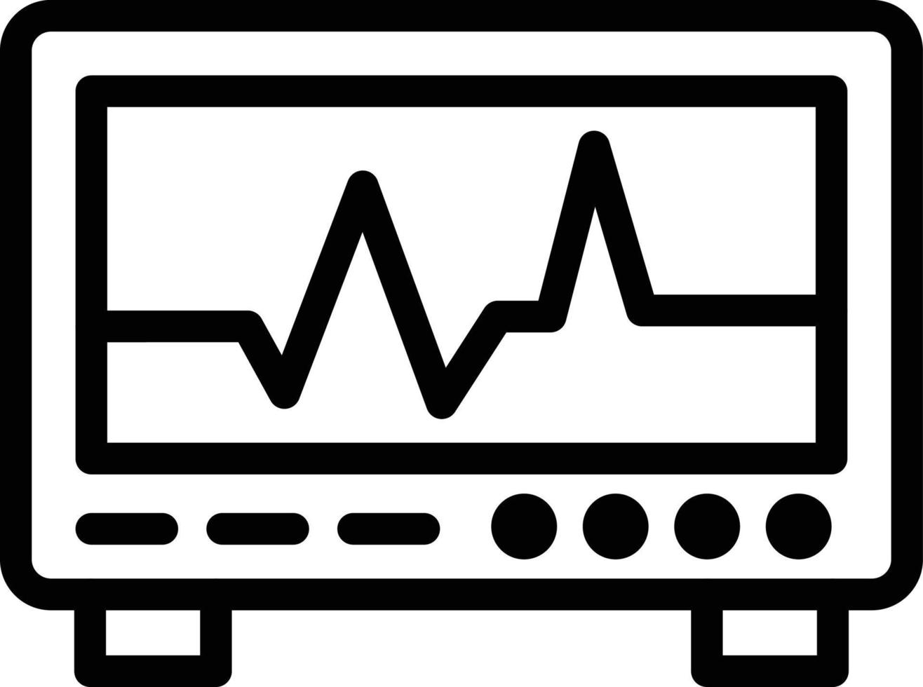 Ilustración de diseño de icono de vector de monitor de ecg