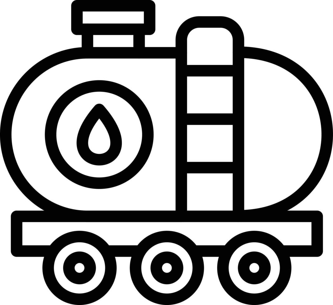 ilustración de diseño de icono de vector de vagón de tanque
