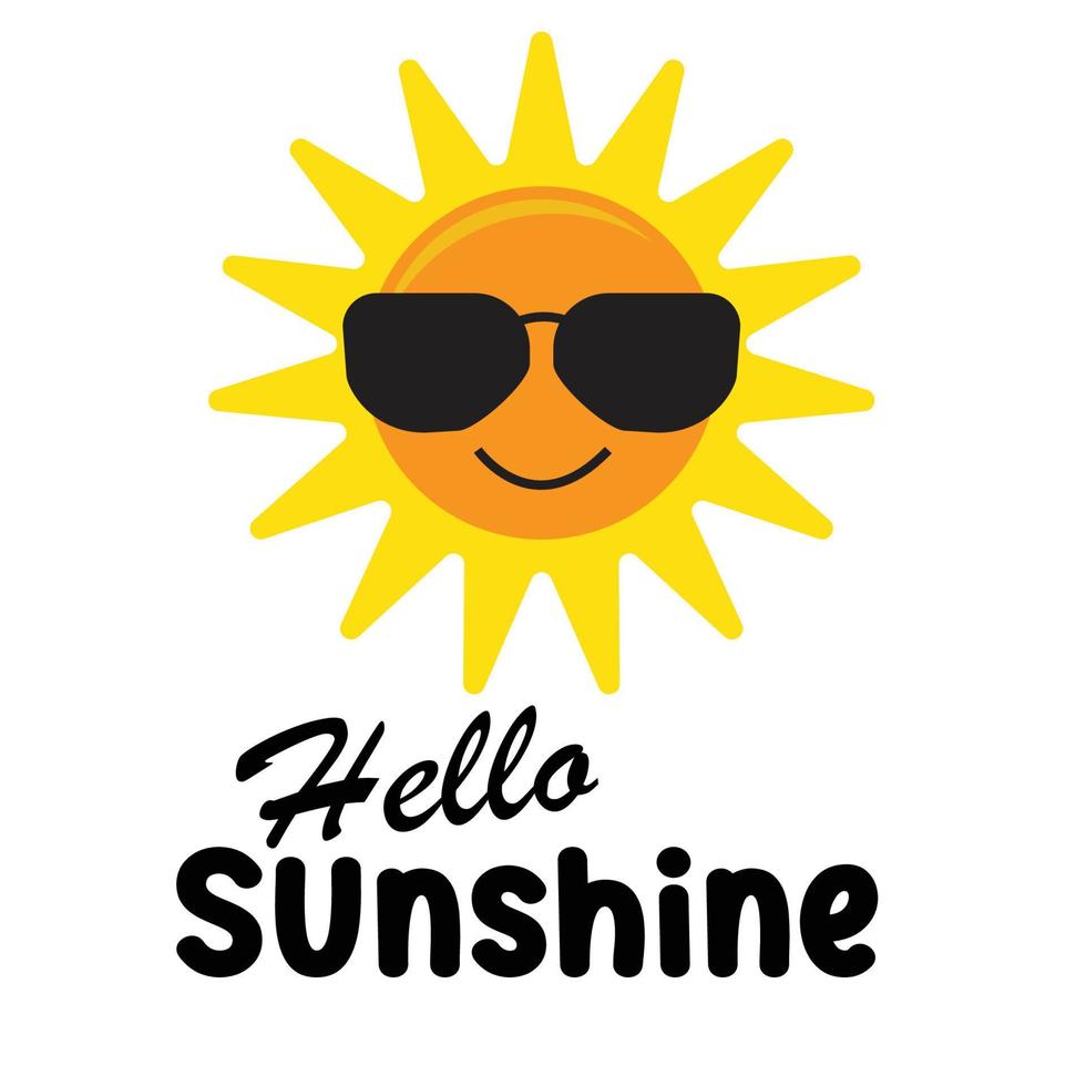 hello sunshine illustration vector design