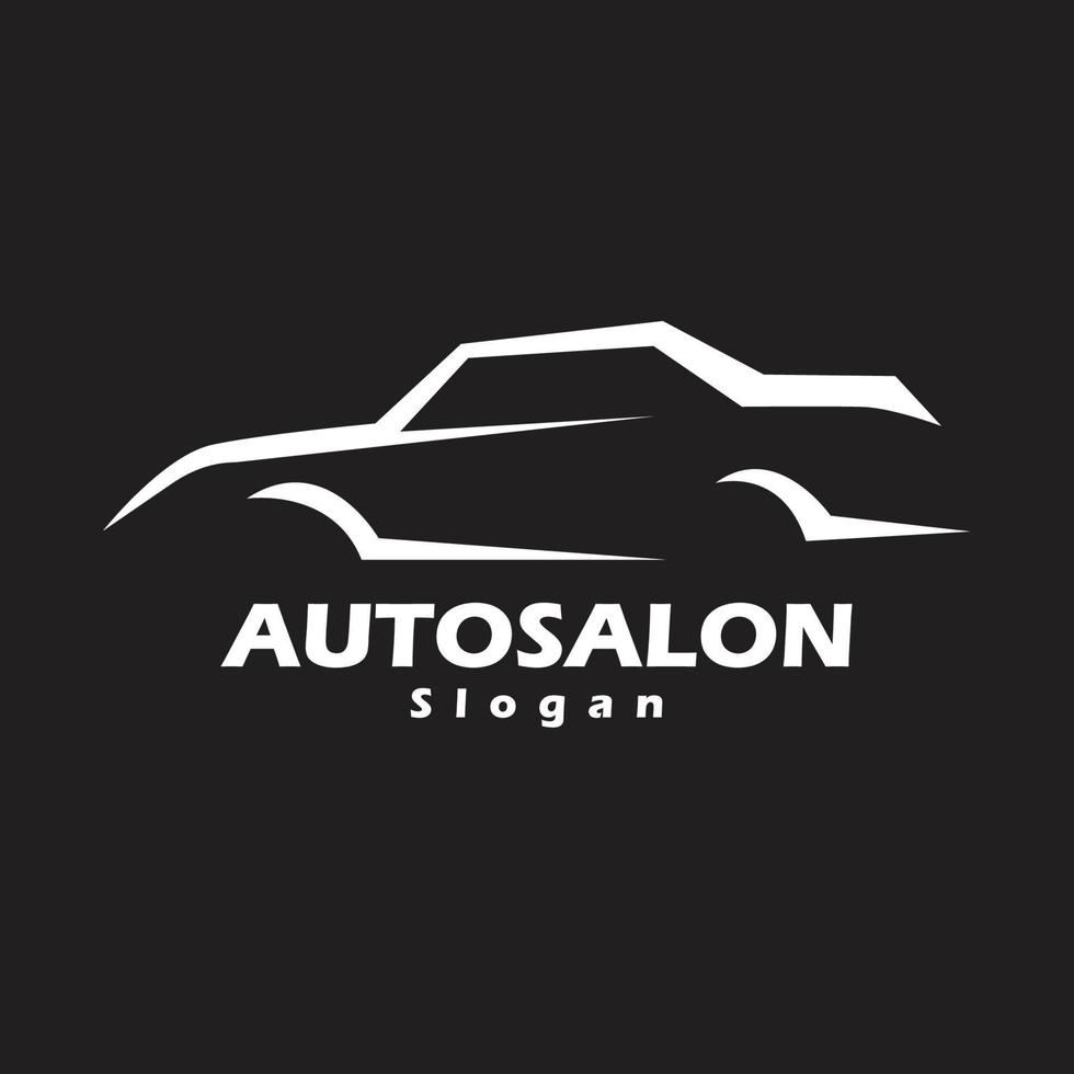 silueta de coche perfecta para el diseño vectorial del logotipo del salón de automóviles vector